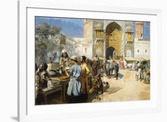 An Open-Air Restaurant, Lahore, C1889-Edwin Lord Weeks-Framed Giclee Print