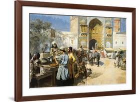 An Open-Air Restaurant, Lahore, C1889-Edwin Lord Weeks-Framed Giclee Print