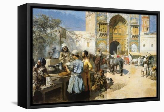 An Open-Air Restaurant, Lahore, C1889-Edwin Lord Weeks-Framed Stretched Canvas