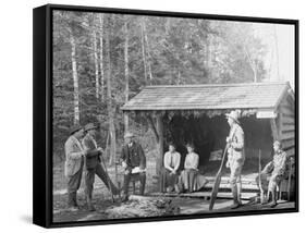 An Open Camp in the Adirondacks, New York-null-Framed Stretched Canvas