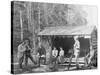 An Open Camp in the Adirondacks, New York-null-Stretched Canvas