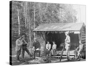 An Open Camp in the Adirondacks, New York-null-Stretched Canvas