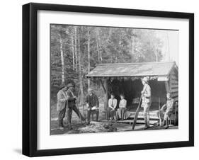 An Open Camp in the Adirondacks, New York-null-Framed Photo