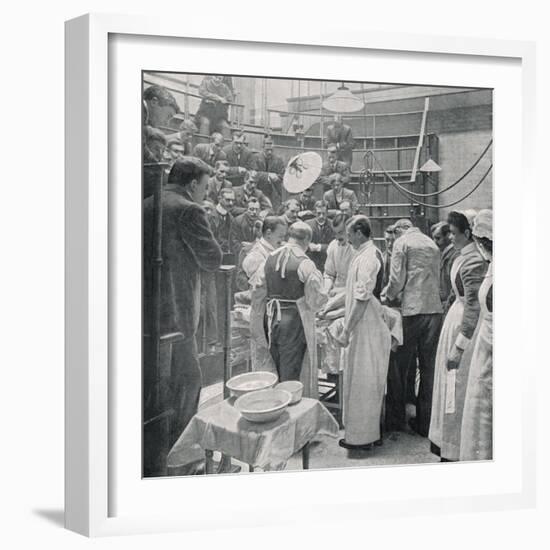 An Operation at Charing Cross Hospital London Watched by Students and Colleagues-null-Framed Photographic Print