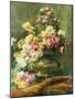 An Opulent Still Life of Roses in a Brass Urn-Jean Capeinick-Mounted Giclee Print