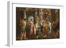 An Oracle (Thetis and Achilles before the Oracle) before 1643-Jacob Jordaens-Framed Giclee Print