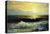 An Orange Sunset Waning Low. 1897-William Trost Richards-Stretched Canvas