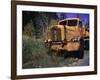 An Orange Truck at a Car Cemetery in Colorado-Michael Brown-Framed Photographic Print