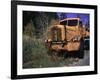 An Orange Truck at a Car Cemetery in Colorado-Michael Brown-Framed Photographic Print