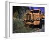 An Orange Truck at a Car Cemetery in Colorado-Michael Brown-Framed Photographic Print