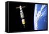 An Orbital Maintenance Platform Docks an Orbiting Booster in Low Earth Orbit-Stocktrek Images-Framed Stretched Canvas