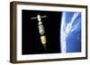 An Orbital Maintenance Platform Docks an Orbiting Booster in Low Earth Orbit-Stocktrek Images-Framed Art Print