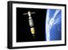 An Orbital Maintenance Platform Docks an Orbiting Booster in Low Earth Orbit-Stocktrek Images-Framed Art Print
