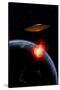 An Orbiting Ufo Launches a Deadly Attack Upon the Surface of Earth-null-Stretched Canvas