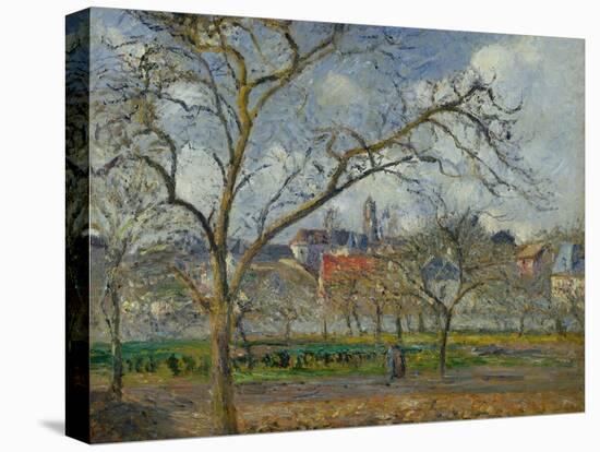 An Orchard in Pontoise in Winter, 1877 by Camille Pissarro-Camille Pissarro-Stretched Canvas