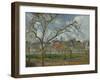 An Orchard in Pontoise in Winter, 1877 by Camille Pissarro-Camille Pissarro-Framed Giclee Print