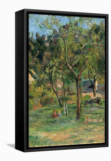An Orchard under the Church of Bihorel, 1884-Paul Gauguin-Framed Stretched Canvas