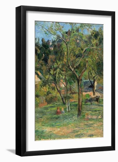 An Orchard under the Church of Bihorel, 1884-Paul Gauguin-Framed Giclee Print