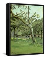 An Orchard-Claude Monet-Framed Stretched Canvas