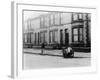 An 'Orderly Boy' and His Cart Sweeping a Street, Liverpool, 1935-null-Framed Photographic Print