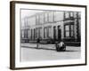 An 'Orderly Boy' and His Cart Sweeping a Street, Liverpool, 1935-null-Framed Photographic Print