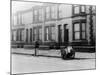 An 'Orderly Boy' and His Cart Sweeping a Street, Liverpool, 1935-null-Mounted Photographic Print