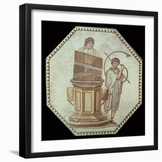 An Organist and a Horn Player Entertain at a Gladiator Match-null-Framed Giclee Print