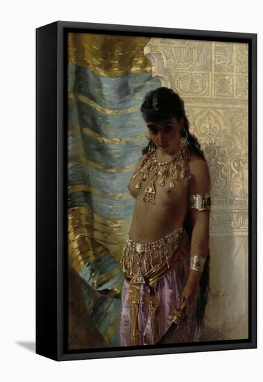 An Oriental Beauty-Valerii Ivanovich Yakobi-Framed Stretched Canvas