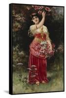 An Oriental Flower Girl-Eisman Semenowsky-Framed Stretched Canvas