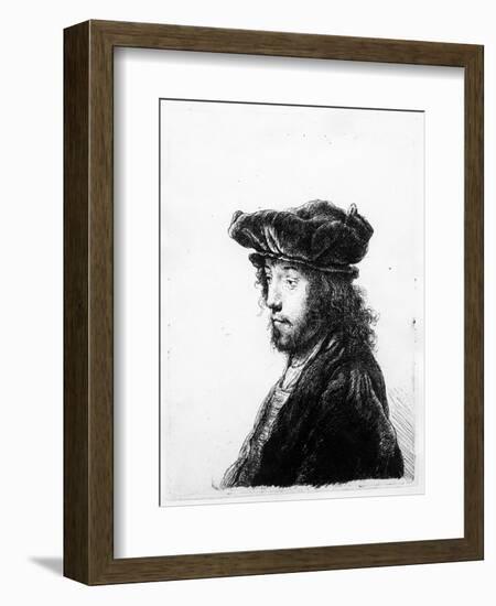 An Oriental Head, Etched by Rembrandt, C.1635 (Etching)-Jan The Elder Lievens-Framed Giclee Print