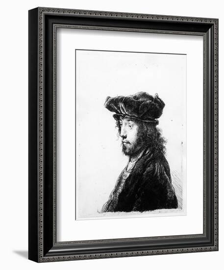 An Oriental Head, Etched by Rembrandt, C.1635 (Etching)-Jan The Elder Lievens-Framed Giclee Print