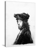 An Oriental Head, Etched by Rembrandt, C.1635 (Etching)-Jan The Elder Lievens-Stretched Canvas