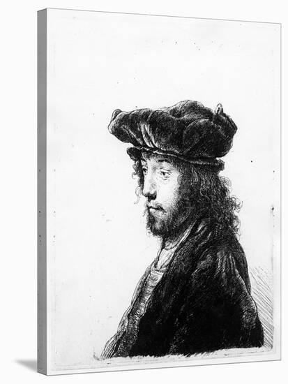An Oriental Head, Etched by Rembrandt, C.1635 (Etching)-Jan The Elder Lievens-Stretched Canvas