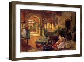 An Oriental Interior, 1900-Frederick Arthur Bridgman-Framed Giclee Print