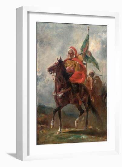 An Orientalist Chieftain on Horseback, 1863-Eugene Fromentin-Framed Giclee Print