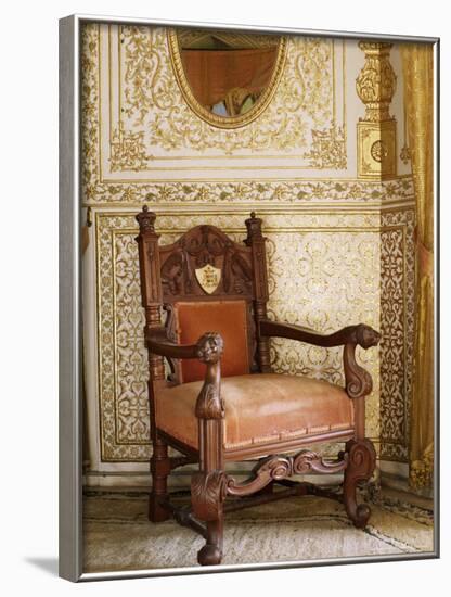 An Original Chair Used at the Coronation of King George the Fifth in 1911, Sirohi, India-John Henry Claude Wilson-Framed Photographic Print