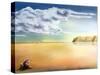 An Original Stylized Illustration of a Surreal Landscape Background-paul fleet-Stretched Canvas