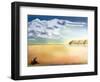 An Original Stylized Illustration of a Surreal Landscape Background-paul fleet-Framed Art Print