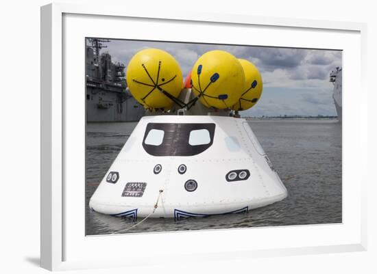 An Orion Capsule before Being Towed into the Well Deck of USS Arlington-null-Framed Photographic Print