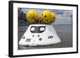 An Orion Capsule before Being Towed into the Well Deck of USS Arlington-null-Framed Photographic Print