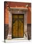 An Ornate Door, San Miguel, Guanajuato State, Mexico-Julie Eggers-Stretched Canvas