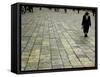 An Orthodox Israeli Jew Walks Across the Plaza Next to the Western Wall-null-Framed Stretched Canvas