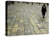An Orthodox Israeli Jew Walks Across the Plaza Next to the Western Wall-null-Stretched Canvas