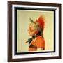 An Osage Warrior, 1804 (Colour Litho)-Charles Balthazar Julien Fevret De Saint-memin-Framed Giclee Print