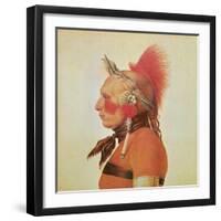 An Osage Warrior, C.1804-Charles Balthazar Julien Fevret De Saint-memin-Framed Giclee Print