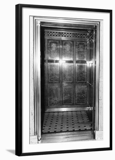 An Otis Elevator Inside a Hotel-null-Framed Photographic Print