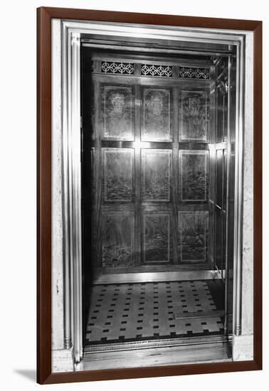 An Otis Elevator Inside a Hotel-null-Framed Photographic Print