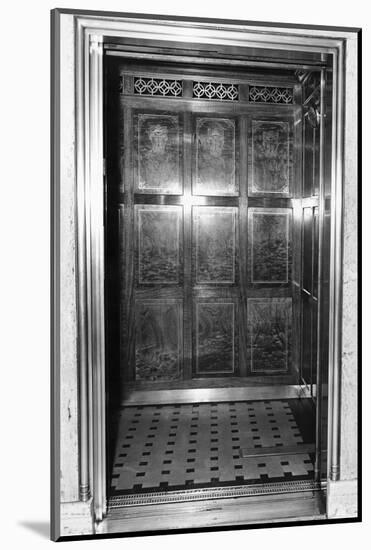 An Otis Elevator Inside a Hotel-null-Mounted Photographic Print