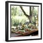 An Outdoor Table Setting with a Vegetarian Meal-Renée Comet-Framed Photographic Print