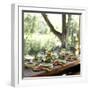An Outdoor Table Setting with a Vegetarian Meal-Renée Comet-Framed Photographic Print